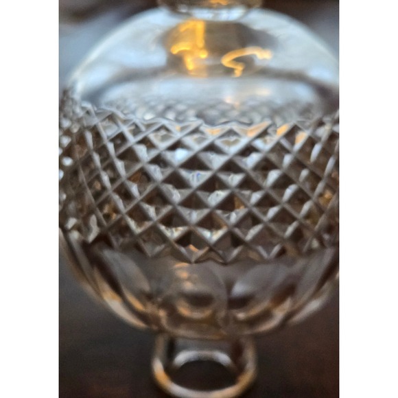 Waterford Crystal Lismore Perfume Bottle with Stopper Pedestal Base Clear Irish - Picture 9 of 10